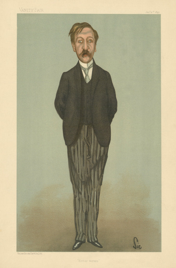 VANITY FAIR SPY CARTOON George Augustus Moore 'Esther Waters'. Novelist 1897